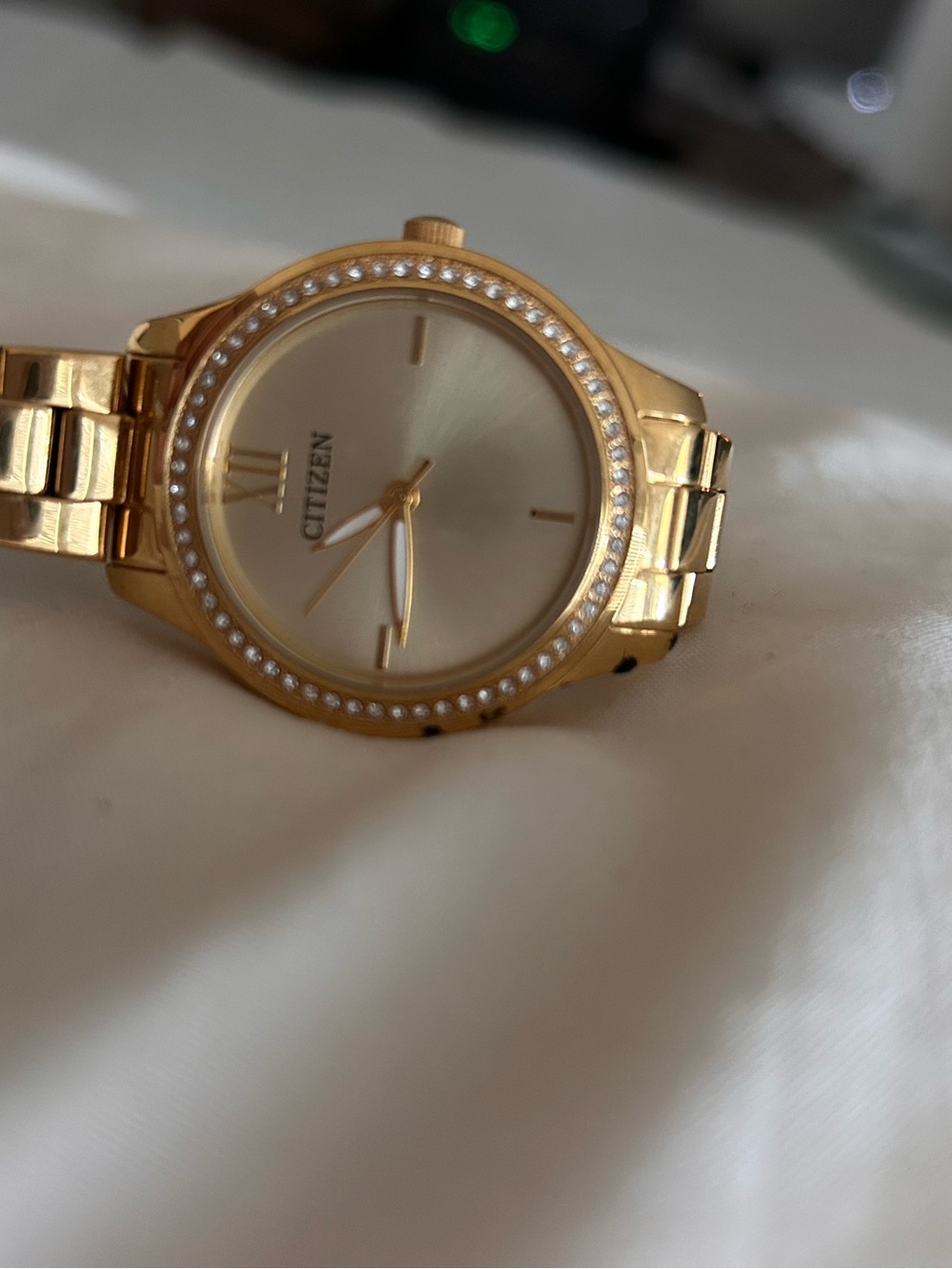 Citizen Gold-Tone Women's Watch with Crystal Bezel